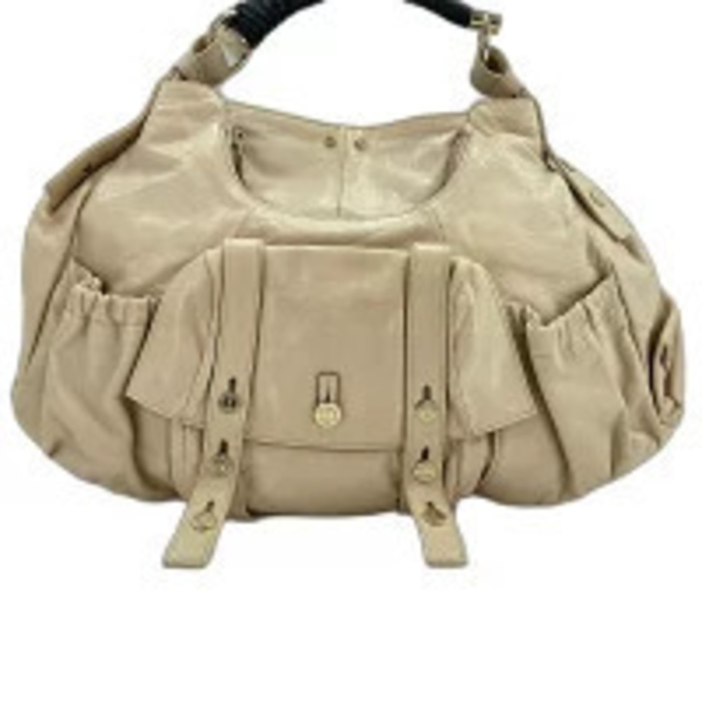 Saint Laurent Yves Mombasa handbag leather Beige Cream